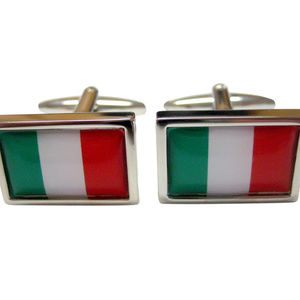 Bordered Italy Flag Cufflinks